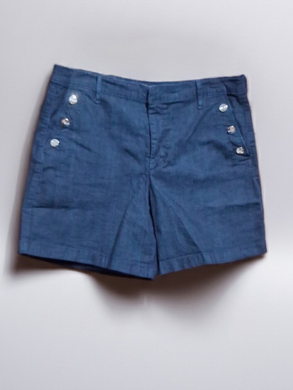 Nine West Women's Navy Blue Button-Accent Shorts